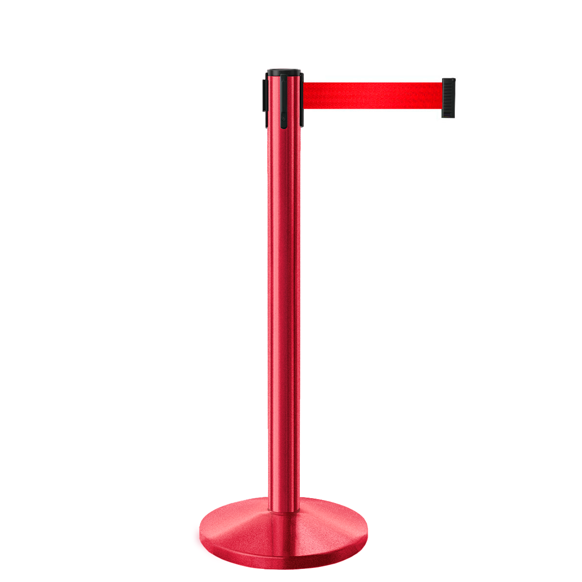 Красная стойка с лентой 3 м из стали Sale Barrier 322R